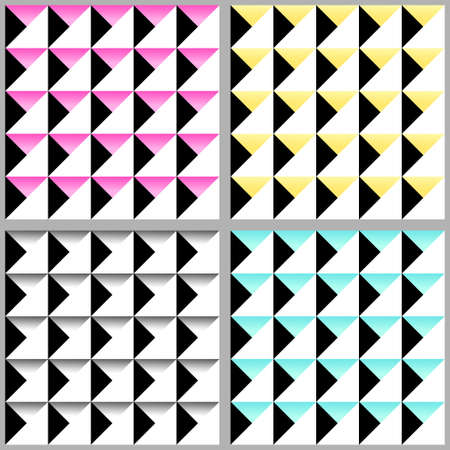 Cute 80s style seamless geometric patternのイラスト素材