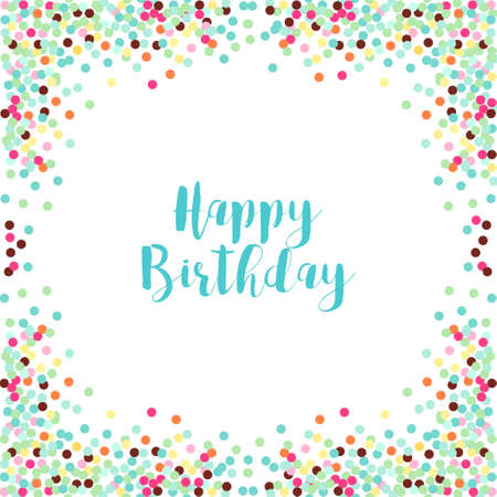 Cute confetti frame template for your decoration.のイラスト素材