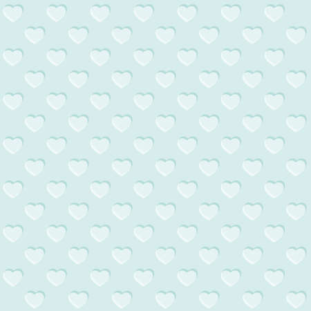 Cute primitive retro pattern with heartsのイラスト素材