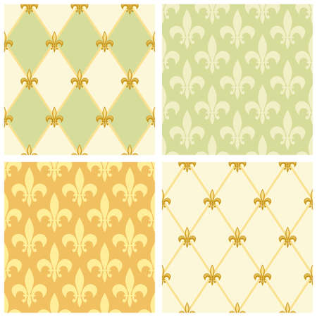 Cute seamless Fleur de Lis patternのイラスト素材