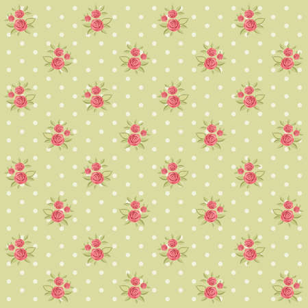 Cute vintage shabby chic floral background for your decorationのイラスト素材