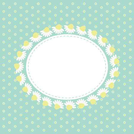 Retro floral frame with roses in shabby chic styleのイラスト素材