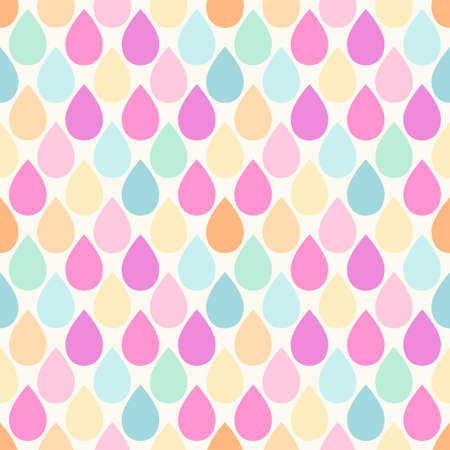 Cute retro seamless pattern with drops illustration.のイラスト素材