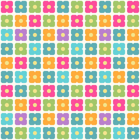 Vintage background in shabby chic style as squares pattern for your decoration.のイラスト素材