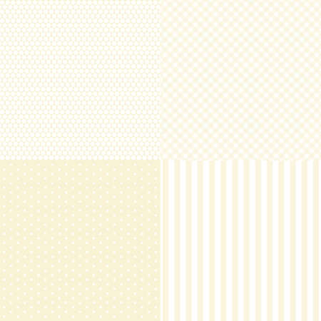 Vintage set of patterns in shabby chic styleのイラスト素材