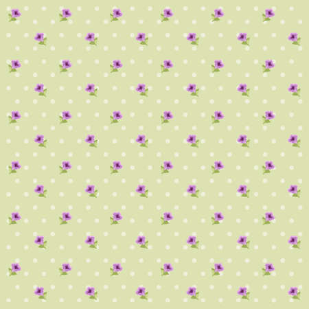 Vintage floral background with lavender in provence style on dots backgroundのイラスト素材
