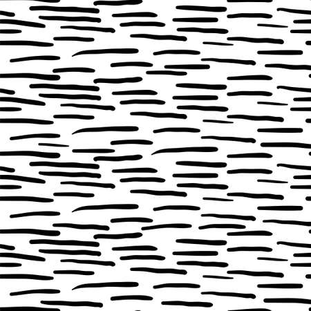 Hand drawn seamless repeating pattern with abstract shapes brush strokes in black and white for your decorationのイラスト素材