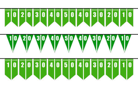 American football field bunting flags party decorationのイラスト素材