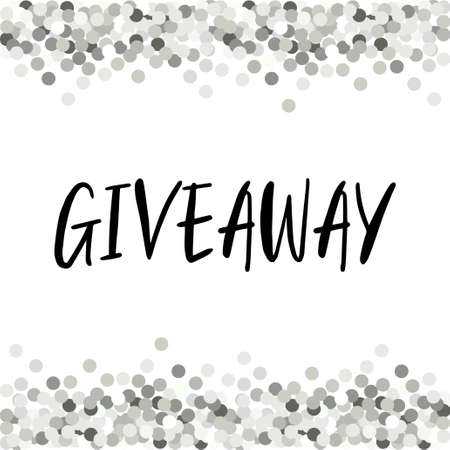 Eye-catching silver glitter confetti frame Giveaway for promotion in social network