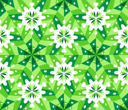 Cute Kaleidoscope Seamless Pattern composed of color abstract geometric elements, can be used as design element for texture, pattern and artistic compositionsのイラスト素材