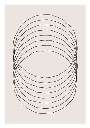 Trendy abstract creative minimalist artistic hand painted compositionのイラスト素材