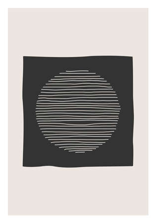 Trendy abstract aesthetic creative minimalist artistic hand drawn compositionのイラスト素材