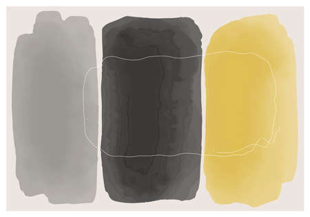 Trendy abstract creative minimal artistic hand painted compositionのイラスト素材
