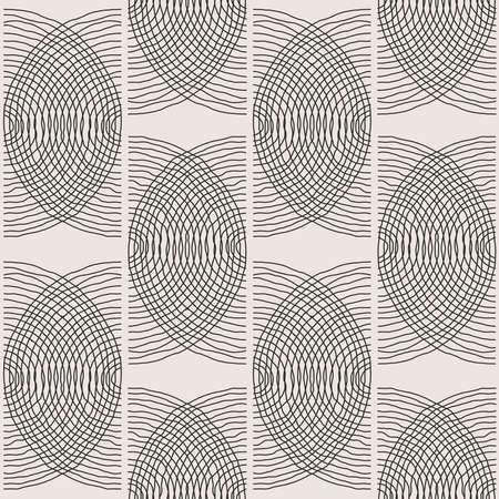 Trendy minimalist seamless pattern with abstract creative hand drawn composition