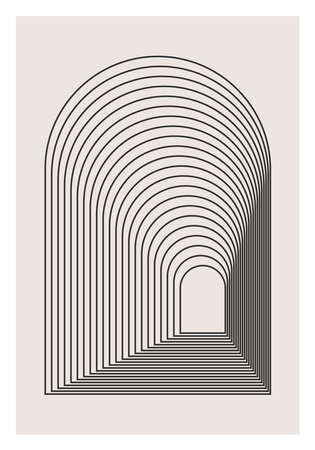 Trendy abstract aesthetic creative minimalist artistic geometric compositionのイラスト素材