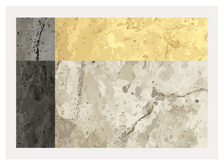 Minimal 20s geometric design poster, vector template with primitive shapesのイラスト素材