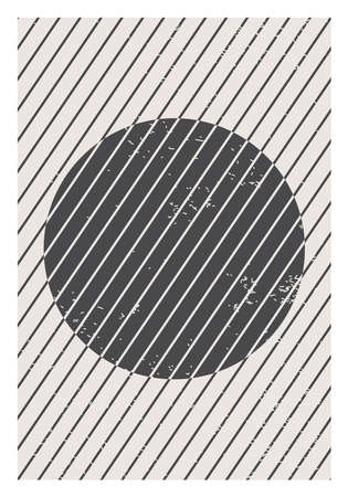 Minimal 20s geometric design poster, vector template with primitive shapesのイラスト素材