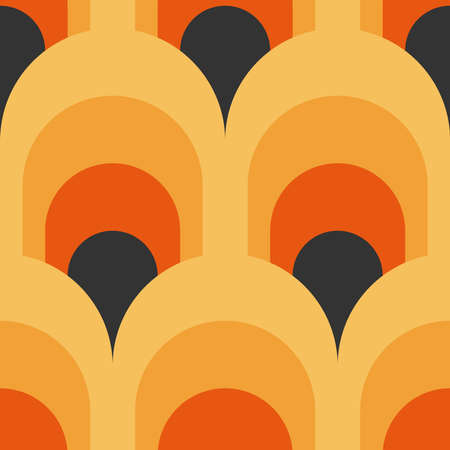 Trendy minimalist seamless pattern with abstract creative geometric compositionのイラスト素材