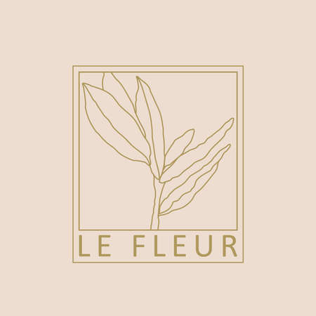 Trendy minimalist botanical abstract bohemian design iconのイラスト素材