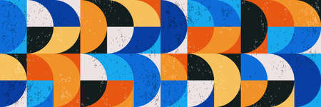 Minimal geometric design banner background, vector template