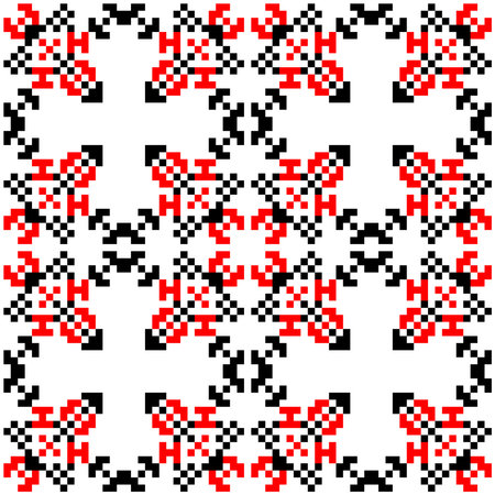 Seamless pattern traditional Ukrainian embroidery, ethnic ornament vyshyvankaのイラスト素材