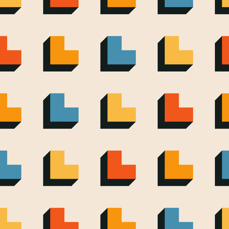 Trendy minimalist seamless pattern with abstract creative geometric compositionのイラスト素材