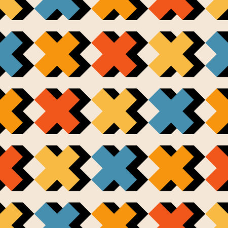 Trendy minimalist seamless pattern with abstract creative geometric compositionのイラスト素材