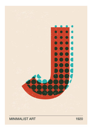 Minimal 20s geometric design posterのイラスト素材