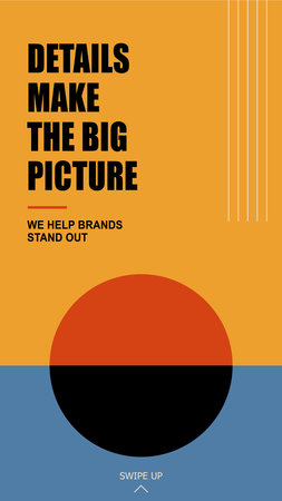 Bold Geometric Social Media Template in Orange Blue Yellow and Black