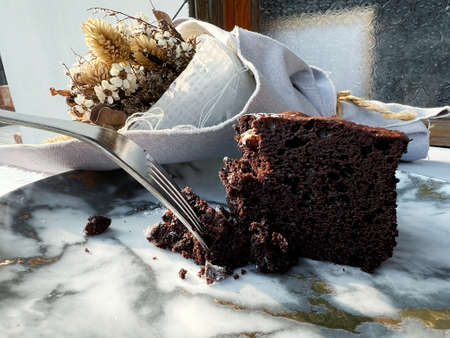 Brownie, cake, dessert, snack, chocolateの写真素材