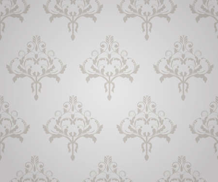 Floral damask background vector patternのイラスト素材