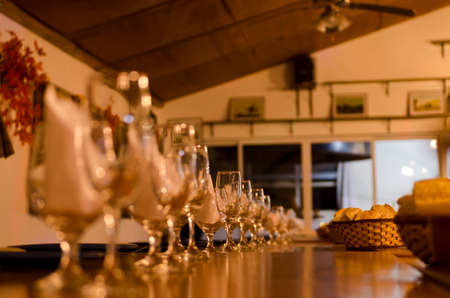 Served table for a party