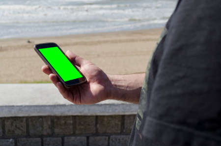 young man using cell phone