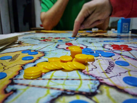playing to conquer the world, in board game