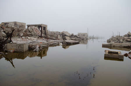 flood in Epecuen, Buenos Aires, Argentinaの写真素材