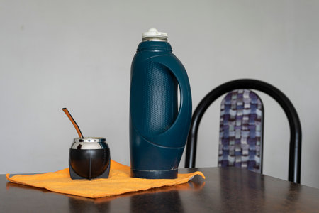 Mate and thermo to drink. Argentina and Uruguay famous drink.