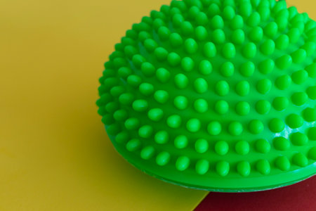 mini bosu ball with pins for rehabilitation. occupational therapy. kinesiologyの写真素材