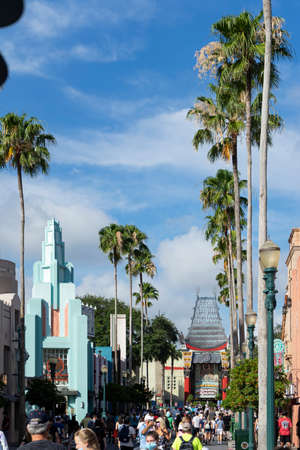 Orlando, Florida, USA, May 11, 2021: Disney Hollywood Studios, people enjoying Disney hollywood studiosのeditorial素材