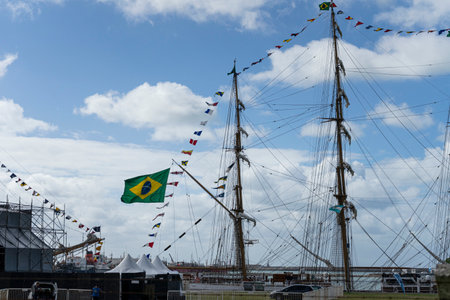 Latin american sails 2022. Frigates from Brazil in the Port, Mar del Plata, Buenos Aires, Argentina...