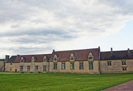 Servant houses in Audley End House in Essex in England. It is a medieval county house. Now it is under protection of the English Heritage.のeditorial素材