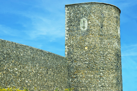 Canterbury City Wall Tower in Canterbury in Kent of England. These walls are defensive ones made of stone and built by the Romans.のeditorial素材