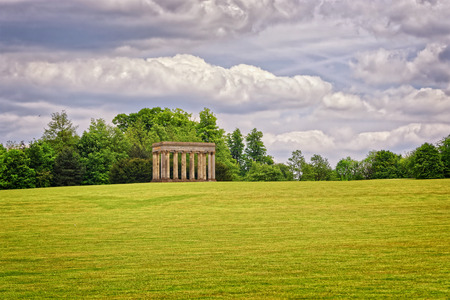 Temple of Concord in Park of Audley End House in Essex in England. It is a medieval county house. Now it is under protection of the English Heritage.の写真素材
