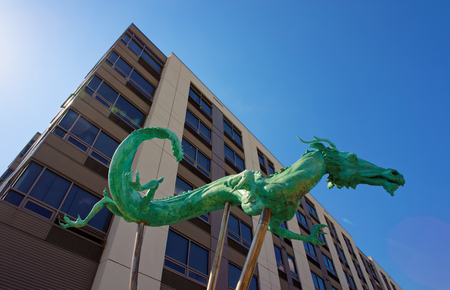 Philadelphia, USA - May 5, 2015: Dragon figure in Chinatown of Philadelphia, Pennsylvania, the USAのeditorial素材