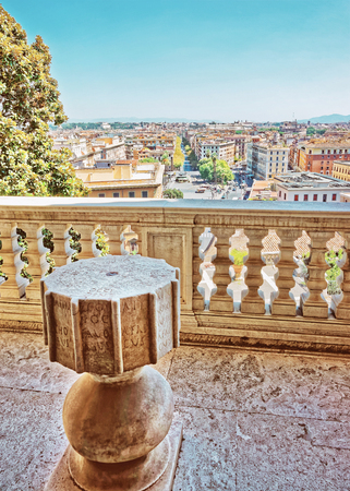 Rome, Italy - Old city center of Rome viewed from Vatican, in Italy. Specially toned in vintage styleの写真素材