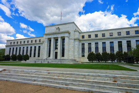 Eccles Building is located in Washington D.C., United States of America. The Board of Governors of the Federal Reserve System take seats there. It was built in 1937 and designed by Paul Philippe Cret.のeditorial素材