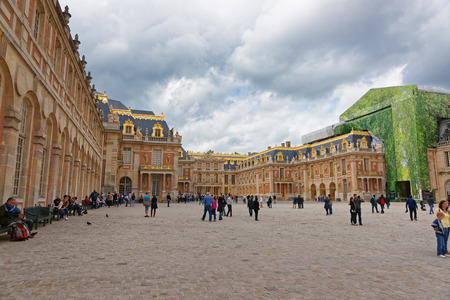 Paris, France - May 5, 2012: Palace of Versailles in Paris in France. People on the background.のeditorial素材