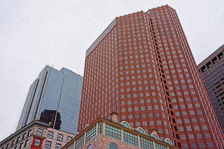 Modern Buildings at Faneuil Hall Square in downtown of Boston, Massachusetts, the United States.の写真素材
