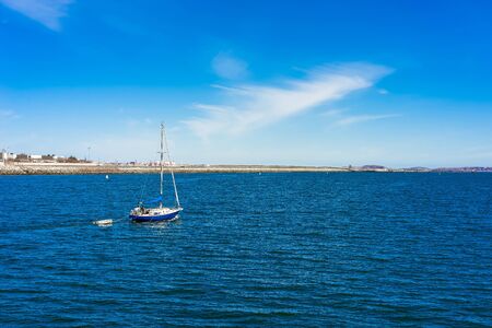 Sailboat in Charles River,  Boston, Massachusetts, the United States.の写真素材