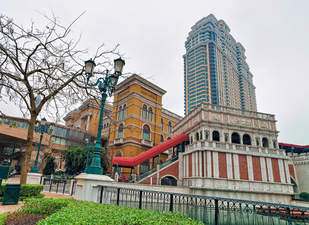 Macao, China - March 8, 2016: Venetian Macau Casino and Hotel, luxury resort in Macao, of China....