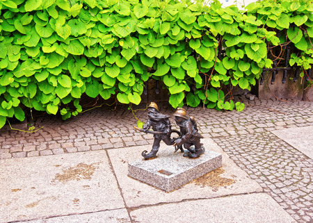 Wroclaw, Poland - May 3, 2014: Small dwarf figurines as symbol of Wroclaw, Polandのeditorial素材